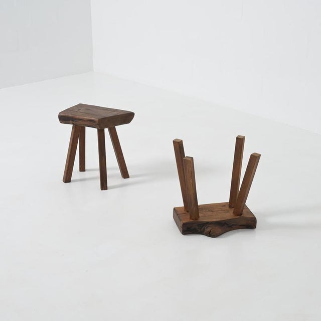 Brutalist Stool from Mobichalet, 1950s For Sale - Image 14 of 16