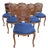 Set of 6 French Provincial Louis Cane Back Chairs For Sale