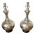 Pair of 1990s Silver-Painted Lamps For Sale