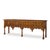 Jacobean Baker Furniture Jacobean Style Oak, Burlwood and Brass Console Table Credenza For Sale - Image 3 of 8