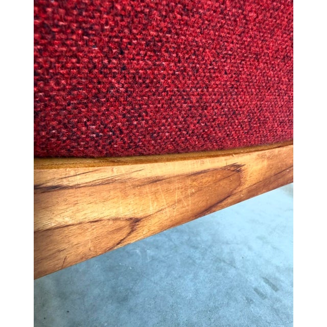 Red Danish Modern Arne Vodder for Cado Teak Lounge Chair For Sale - Image 8 of 11