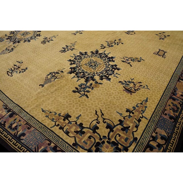 Antique Chinese Peking Rug 11' 6'' x 14' 9'' For Sale - Image 4 of 8
