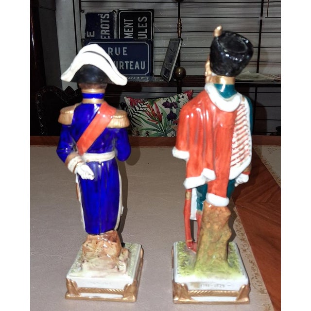 Pair of Napoleonic Polychrome Porcelain Figurines / Germany, Late 19th Century Dimensions: Height: 22 cm each Charming...