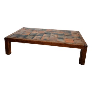 Terracotta Herbarium Coffee Table in the Garnier Style, 1960s For Sale