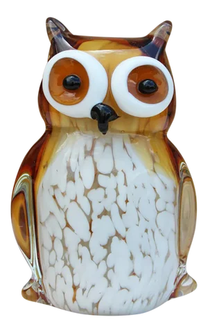 Vintage Italian Murano Glass Owl Figurine