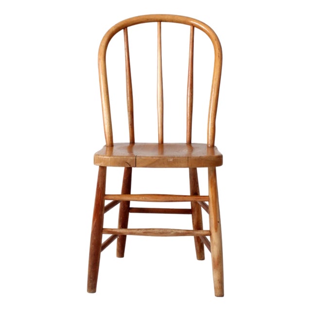 Antique Bow Back Farmhouse Dining Chair For Sale