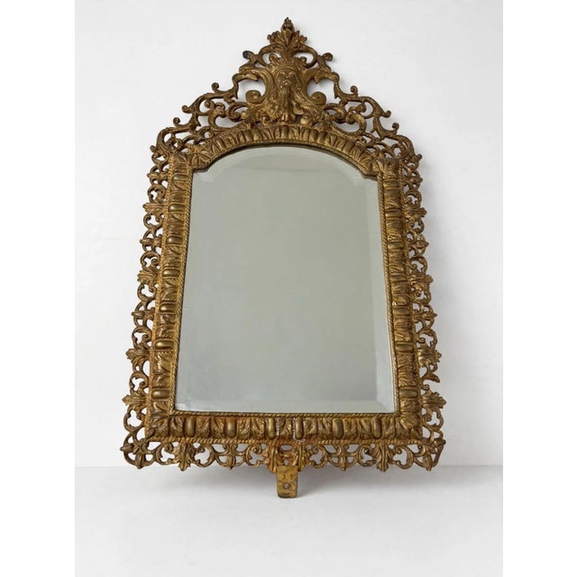 Antique Napoleon III Bronze Mirror, 1950 For Sale - Image 12 of 12