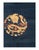 Beautiful antique Peking Chinese hand-knotted wool rug with a blue field. This Chinese rug has a beige frame and Light...