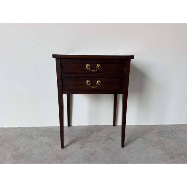 Vintage Henkel Harris Two-Drawer Small Nightstand / Side Table For Sale In Miami - Image 6 of 12