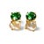 Mid 20th Century Pair of 14k Yellow Gold Green Amethyst Baroque Pearl Drop Earrings Designer Estate For Sale - Image 4 of 4