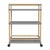 Spritely Home Accent Furniture Tobias 24 in. W Outdoor Rattan and Metal 3 Tier Bar Cart, Gray/White Dot / Natural Rattan Frame For Sale - Image 4 of 7