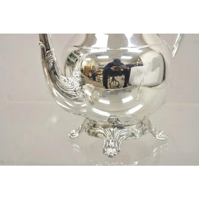 Vintage Fb Rogers Victorian Silver Plated Tea Set With Tilting Pot - 6 PCS For Sale - Image 11 of 12