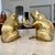 1960s Pair Vintage Brass Andrea by Sadek Frog Bookends Rare Mid Century Design VTG MCM For Sale - Image 5 of 9