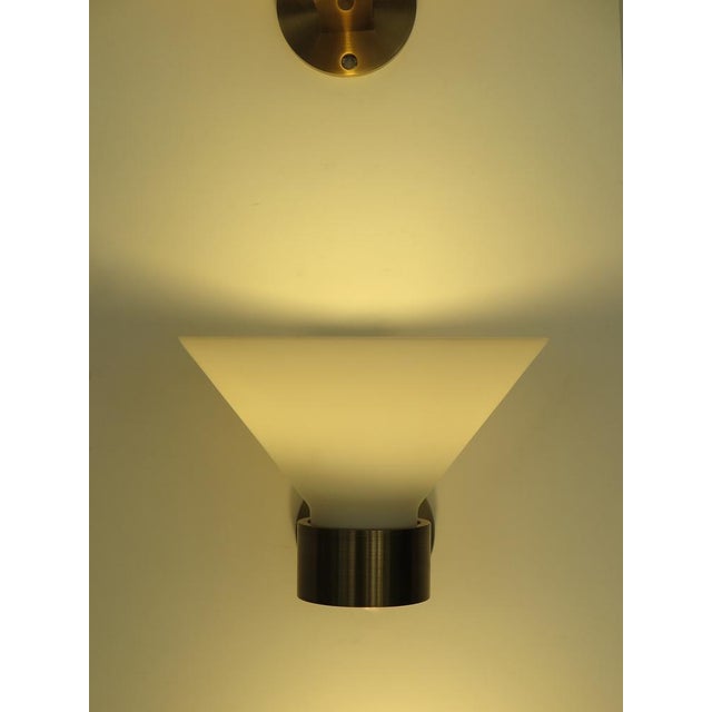 Italian Wall Lamps in Brass and Murano Glass, 1970s, Set of 4 For Sale - Image 4 of 18