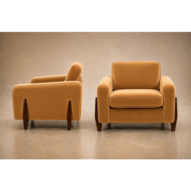 Pair of Brazilian Modern Armchairs in Rosewood and Caramel Mohair by Jean Gillon, 1960s - 1116 For Sale - Image 18 of 18