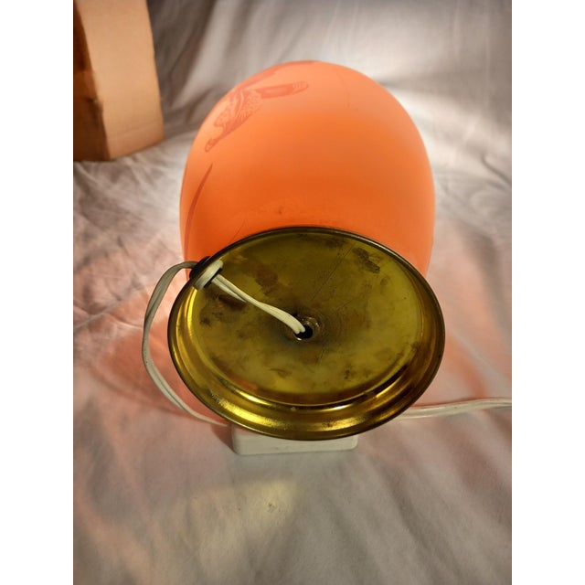 French Table Lamp with Etched Glass For Sale - Image 9 of 17