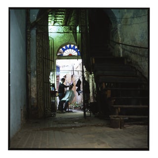 Paul Cooklin, Mature Latino Man Getting a Haircut at an Classic Cuban Barber Shop, Havana, Cuba, Edition of 50 For Sale