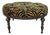 Vintage Tiger Print Tufted Ottoman For Sale