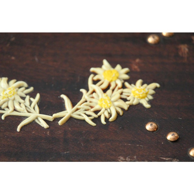 Edelweiss Decor Wood Jewelry Box, 1970s For Sale - Image 12 of 17