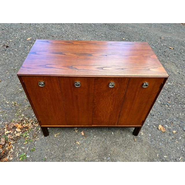 Mid-Century Modern Edward Wormley for Dunbar Bi-Fold Cabinet For Sale - Image 3 of 12