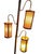 Mid-Century Modern 1960s 3-Light Tension Pole Lamp With Amber Lantern Shades For Sale In Dallas - Image 6 of 8