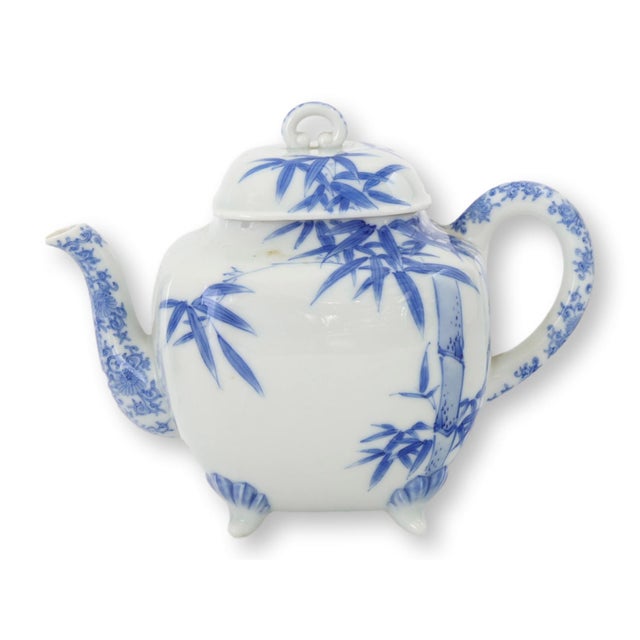 Late 19th Century Japanese Meiji Porcelain Bamboo Tea Set, 3 Pieces For Sale - Image 10 of 12