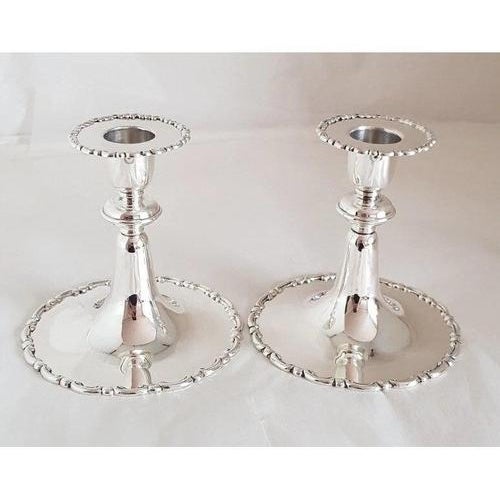 Metal Antique Sterling Silver Candlesticks from Elkington & Co., London, 1905, Set of 2 For Sale - Image 7 of 18