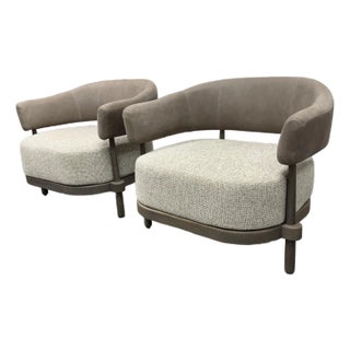 Christophe Delcourt Gum Lounge Chairs, Pair For Sale