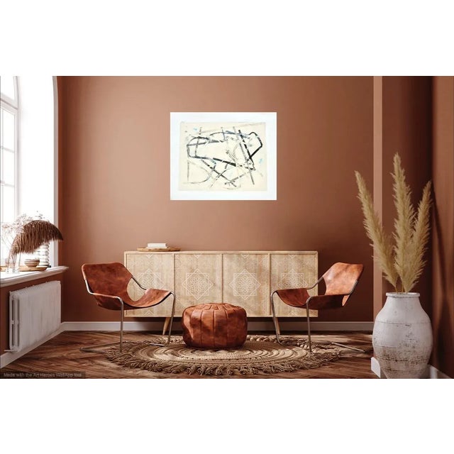 Ribbons in Neutrals - Painting on Paper For Sale In Los Angeles - Image 6 of 6