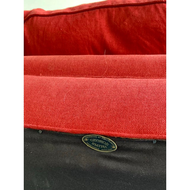 Vintage Boho George Smith Roll Arm Sofa For Sale - Image 10 of 11