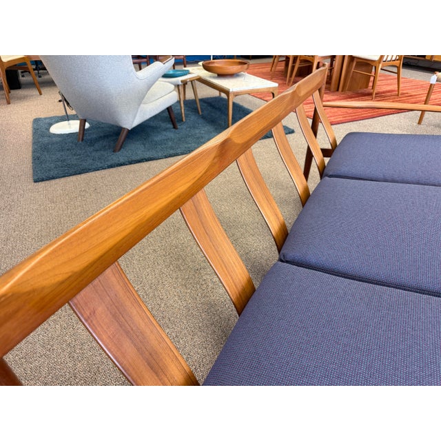 1960s 1960’s Mid Century Modern Danish Teak Sofa Designed by Grete Jalk for France & Son. New Knoll Upholstery For Sale - Image 5 of 12
