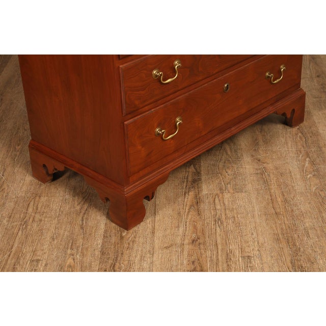 Brown David T. Harring Chippendale Style Walnut Two Piece Jackson Press For Sale - Image 8 of 18