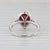 2.42ctw Pear Garnet Diamond Halo Ring 14k White Gold Size 6 For Sale - Image 4 of 8