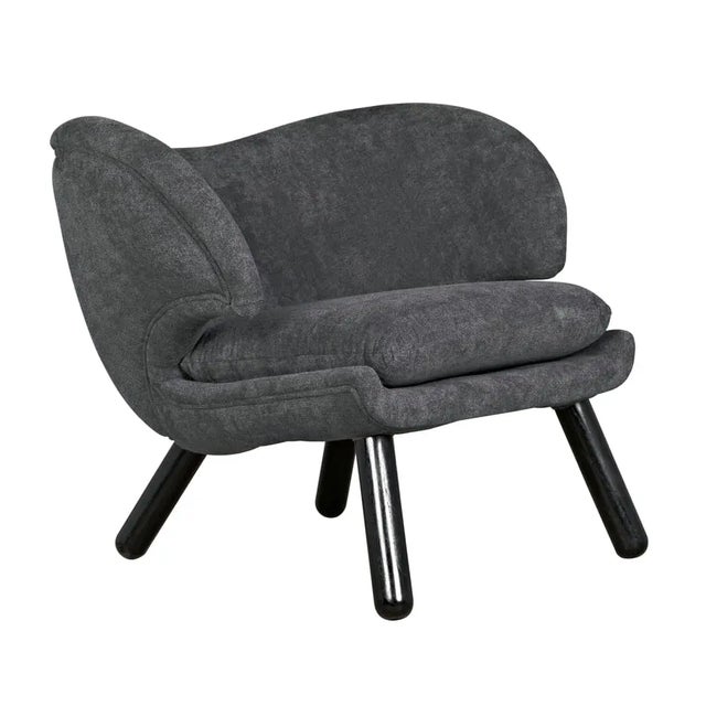Mid-Century Modern NOIR Valerie Chair with Grey Fabric For Sale - Image 3 of 7