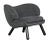 Mid-Century Modern NOIR Valerie Chair with Grey Fabric For Sale - Image 3 of 7