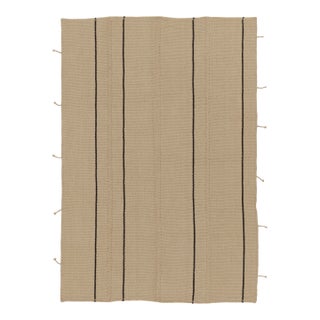 Rug & Kilim Contemporary Rez Kilim Flatweave Rug With Tonal Striped Design For Sale