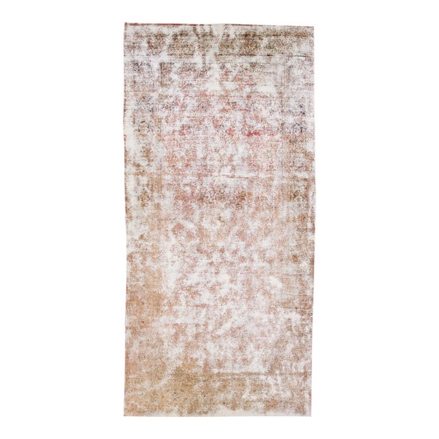 20th Century Antique Tabriz Handmade Distressed Motif Rust Wool Rug For Sale