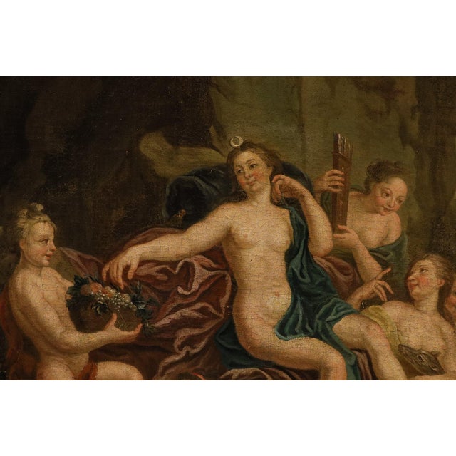 Circle of Antoine Coypel, Diana Bathing with the Nymphs, 1720, Oil on Canvas For Sale - Image 7 of 14