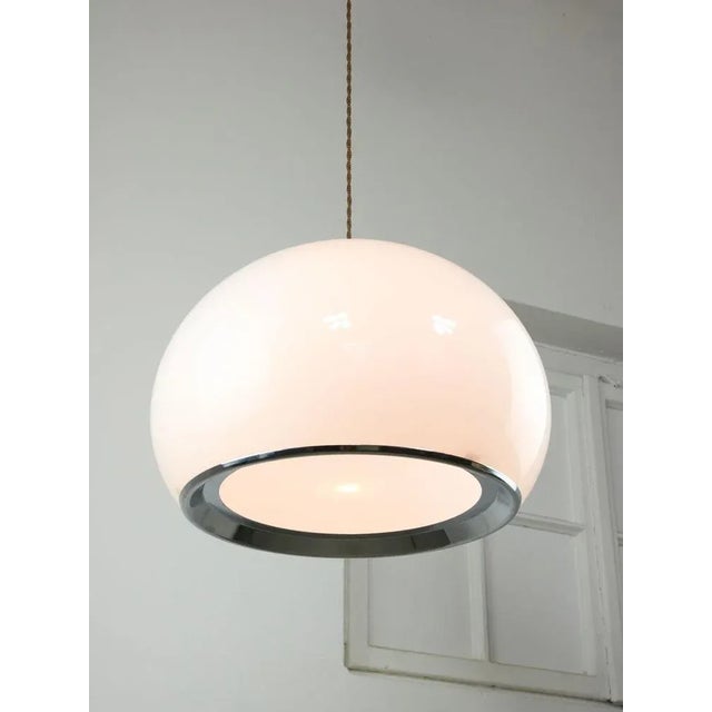 Large Mid-Century White Bud Pendant Lamp by Studio 6G for Guzzini, 1970s For Sale - Image 9 of 13