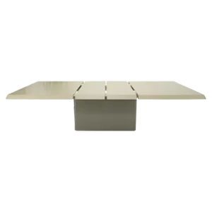 Oversize Pedestal Base Cloth Wrapped Dining Conference Table