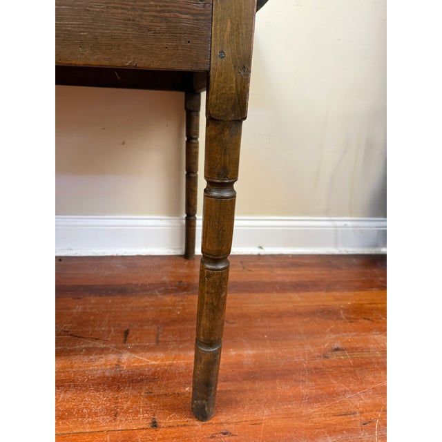 19th Century Early American Primitive Pine Tavern or Huntboard Table For Sale - Image 14 of 14