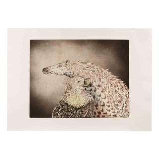 Benito Trolese, Eagle and Horse, 1990s, Etching For Sale