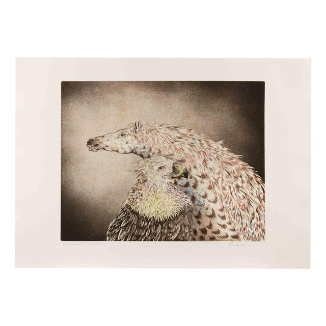 Benito Trolese, Eagle and Horse, 1990s, Etching For Sale