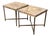 Bassett Furniture Square Stone Top End Tables, Pair For Sale