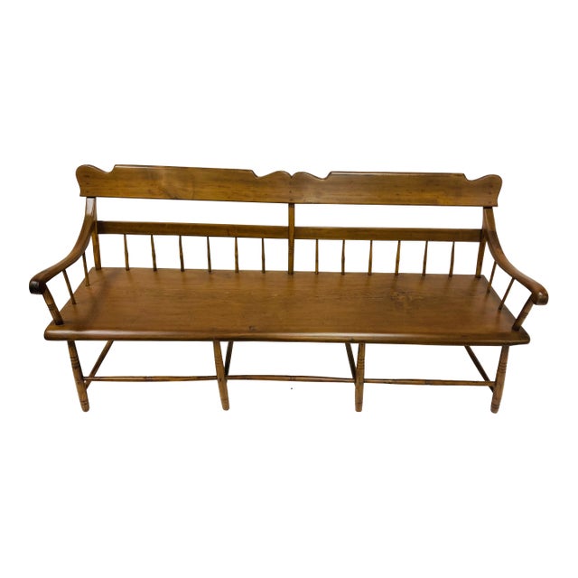 Early American Maple Deacon’s Bench, 19th Century For Sale