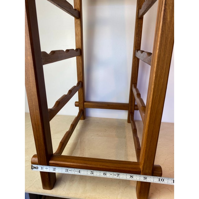 Vintage Winsome Wood Teak Wine Rack, Danish Modern Style For Sale - Image 11 of 11