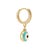 Contemporary Turquoise Enamel Diamond Hoop Evil Eye Earrings, A Pair For Sale - Image 3 of 9