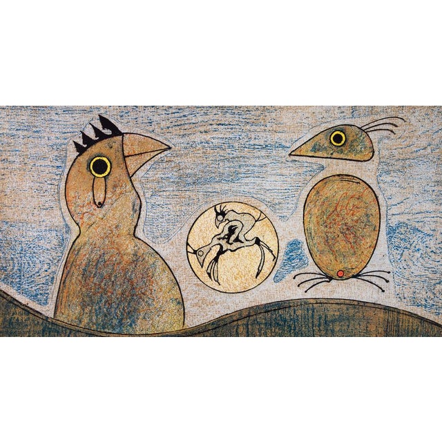 Max Ernst (1891-1976) Surrealist Dream: Roosters Original color lithograph Signed in the plate On wove paper, 61 × 33 cm...