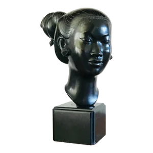 Nguyen Thanh Le (Vietnamese, 1919-2003) Bronze Head of a Woman