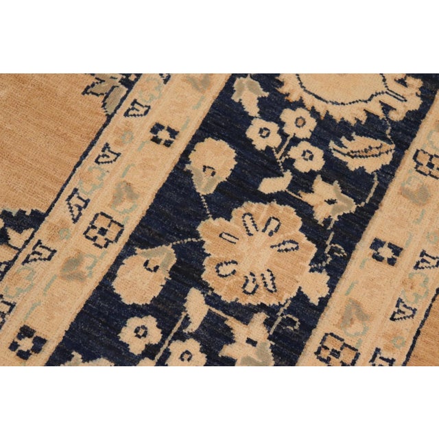 1990s 1990s Classic Ziegler Brown Blue Hand-Knotted Wool Rug - 10'0'' X 13'9'' For Sale - Image 5 of 8
